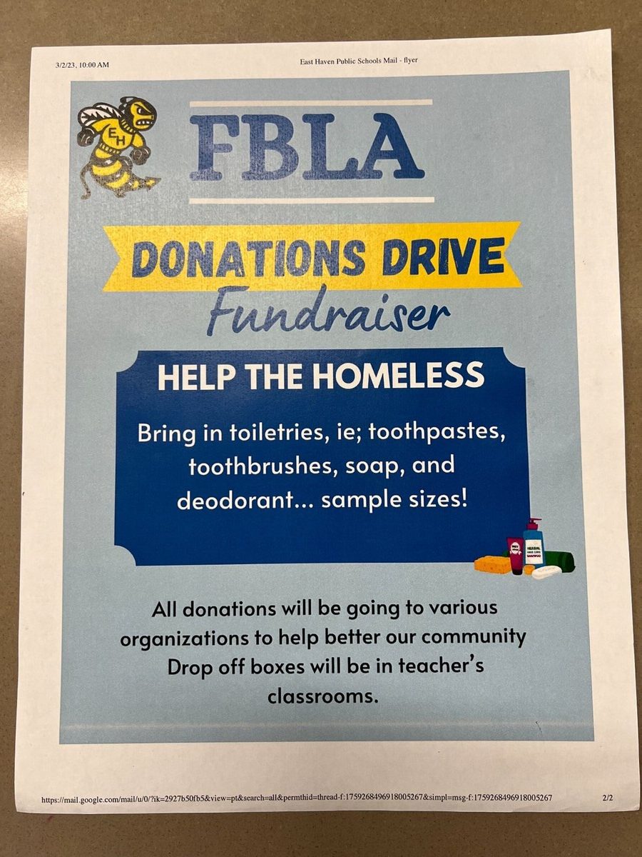FBLA Donation Drive for the Homeless