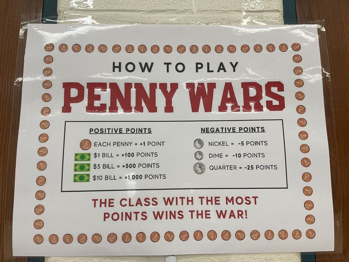Seniors+Pull+Ahead+in+the+Penny+Wars+Event