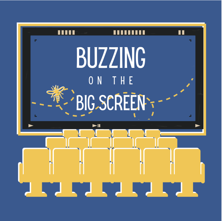 Logo for Buzzing on the Big Screen by Ms. Caturano